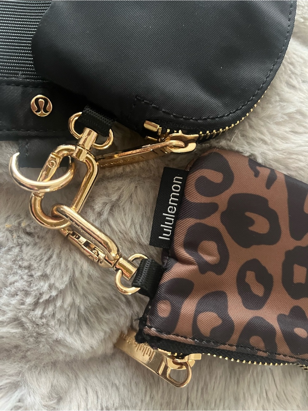 lululemon athletica Black and Brown Leopard Mini Crossbody Pouch Set - Picture 2 of 3